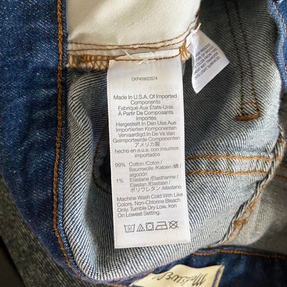 Madewell The Perfect Vintage Wide-Leg Jeans Size 25P Fairdale Dark Wash Blue - Picture 6 of 8